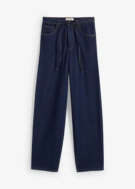 Jean Balloon Fit taille haute, longueur sol