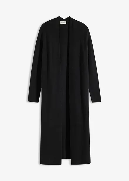 Gilet long en maille de viscose mélangée