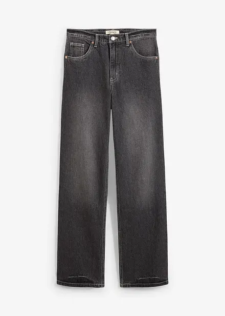 Jean droit taille haute, loose