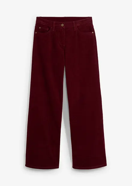 Pantalon large en velours c&ocirc;tel&eacute;