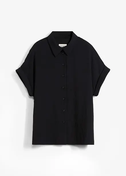 Chemisier oversize en crêpe texturé