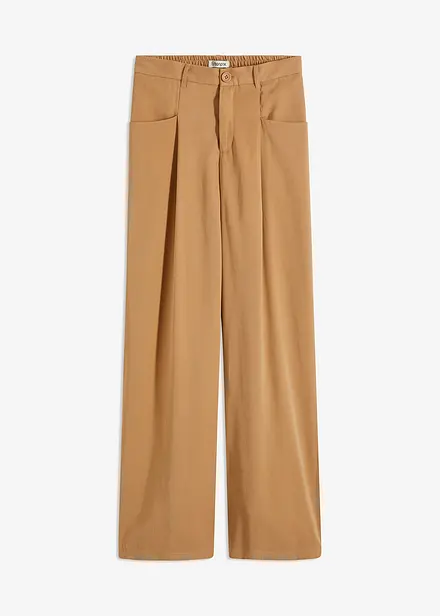 Pantalon palazzo à taille élastiquée