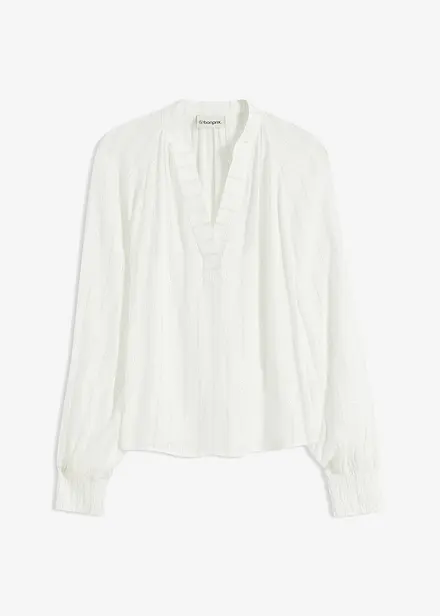 Blouse avec lurex, effet froissé