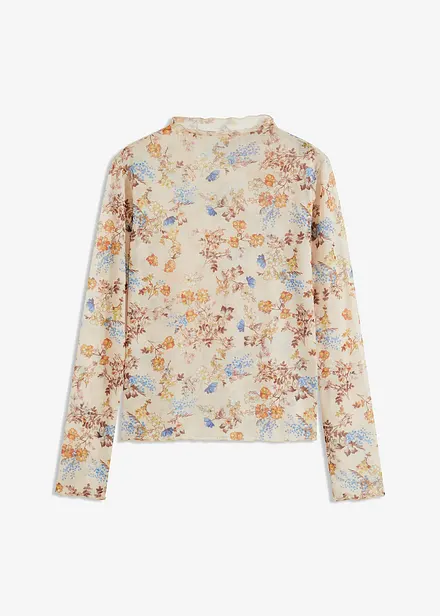 T-shirt manches longues en mesh