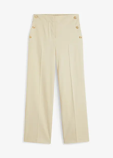 Pantalon à pont avec boutons décoratifs