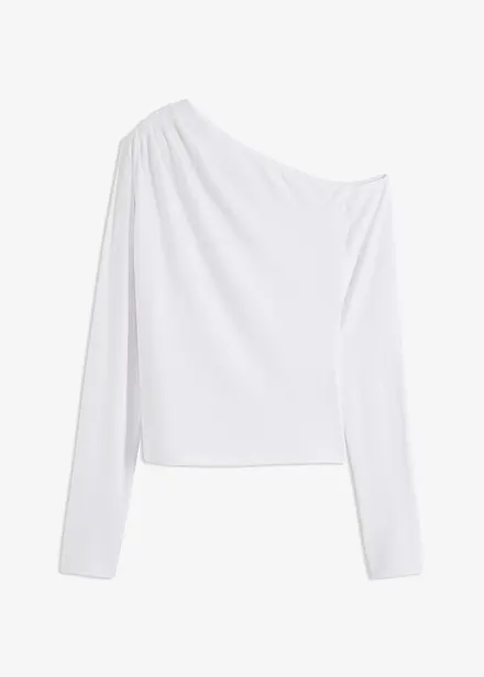 T-shirt épaule découverte avec fronces