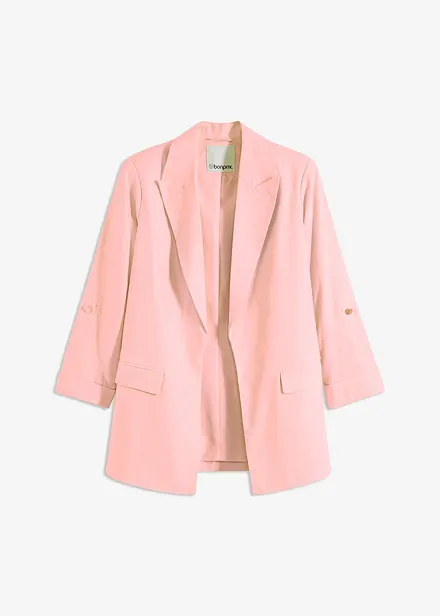 Blazer en lin à manches froncées