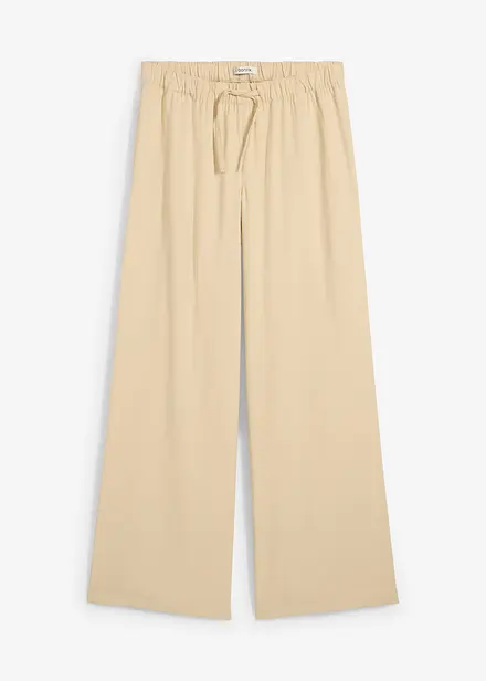 Pantalon large en viscose fluide