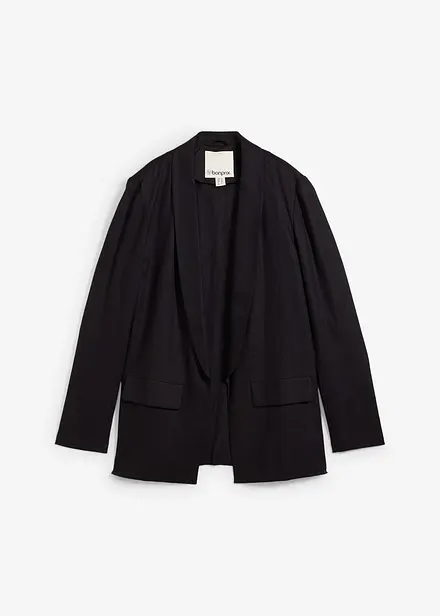 Blazer ample en mélange lin-viscose