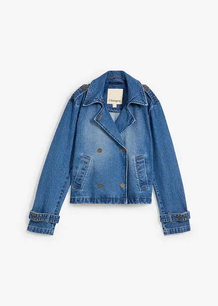 Denim Trenchjacke