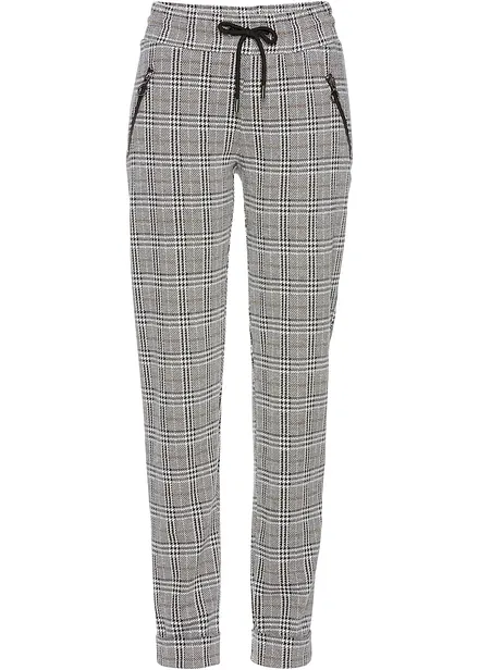 Pantalon jogger &agrave; carreaux Prince de Galles
