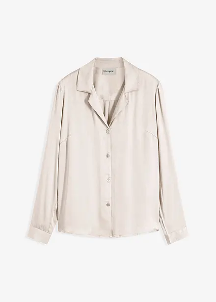Chemisier en satin à col revers