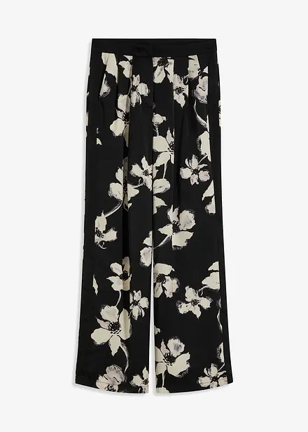 Pantalon palazzo en satin fluide
