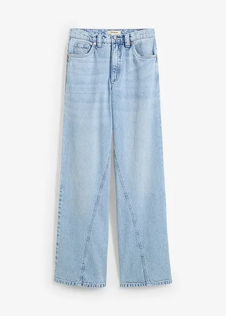 Jean large taille haute, peu extensible