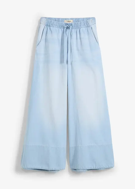 Jean large, taille mi-haute et élastiquée