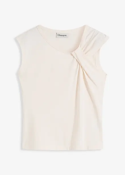 T-shirt en coton extensible avec détail twisté