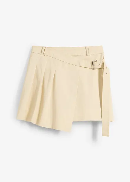 Jupe plissée en coton élastiqué