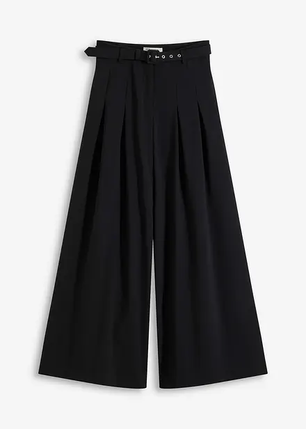 Pantalon à pinces avec ceinture (ens. 2 pces)