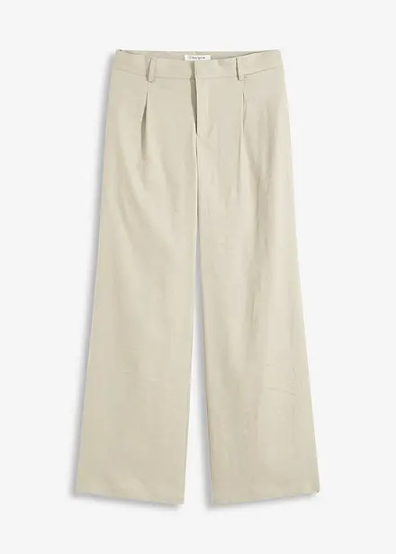 Pantalon palazzo en lin mélangé