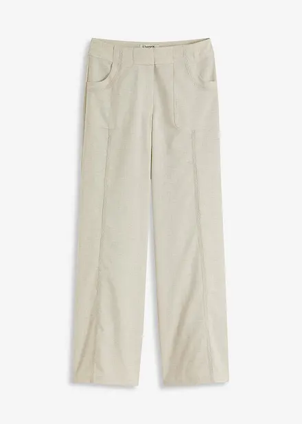 Pantalon large en lin mélangé