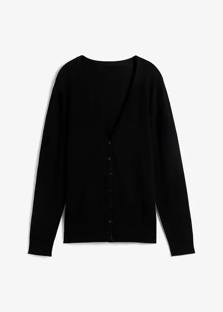 Gilet basique en maille fine avec patte de boutonnage