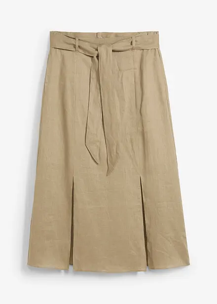 Jupe et ceinture à nouer (ens. 2 pces), 100% lin