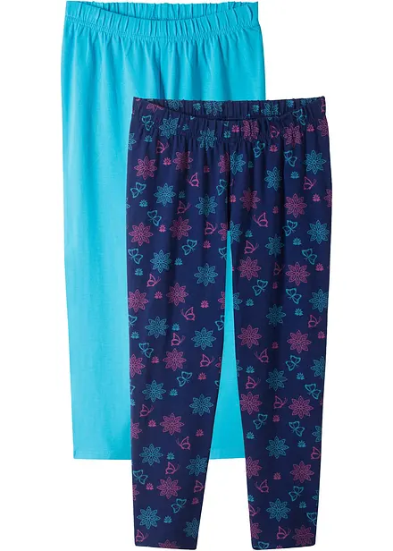 Lot de 2 leggings 3/4 en coton extensible