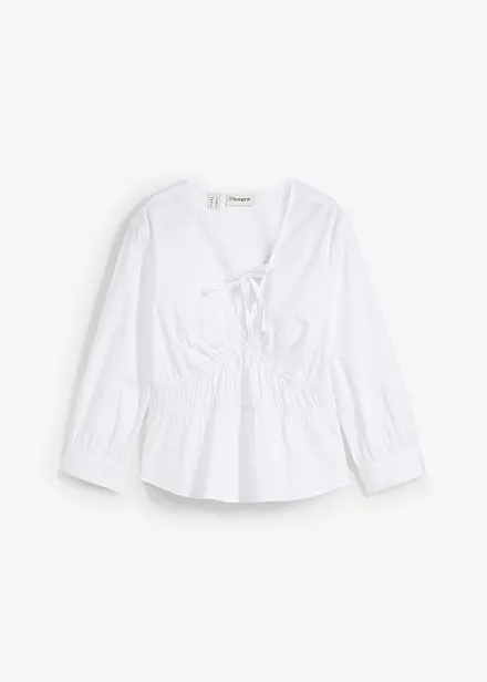 Blouse froncée avec des coutures élastiques
