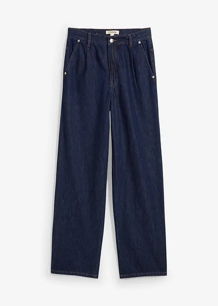 Jean droit taille haute, peu extensible