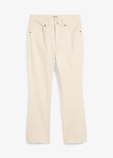Jean flare taille haute, cropped