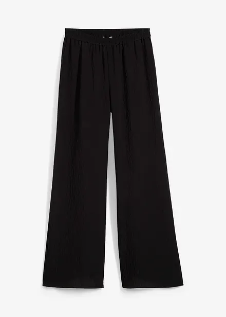Pantalon en viscose mélangée, effet froissé