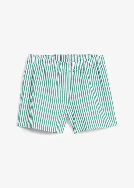 Short rayé taille élastiquée 100% coton