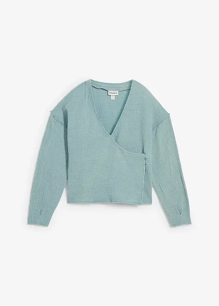 Blouse cache-cœur 100% coton