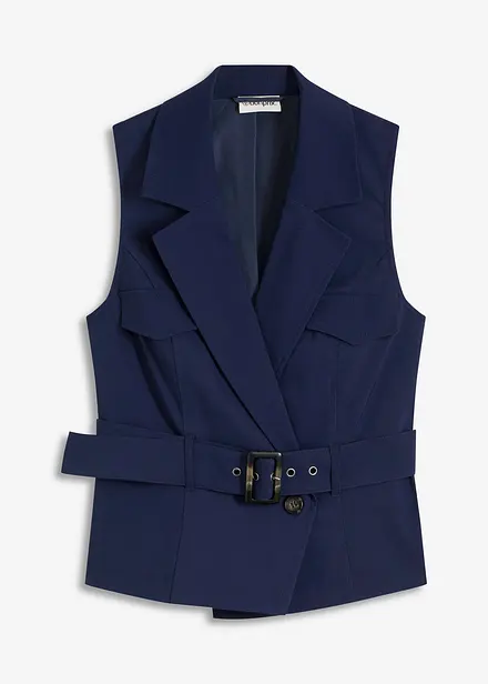 Gilet sans manches avec ceinture