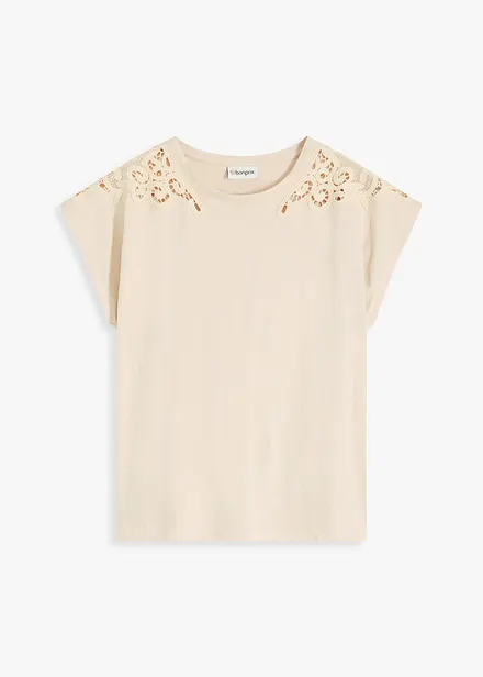 T-shirt avec détails au crochet