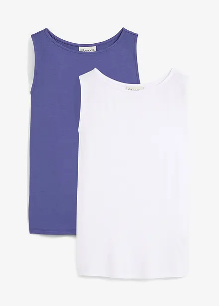 Lot de 2 tops en viscose douce
