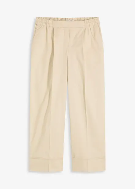 Pantalon à pinces en coton extensible