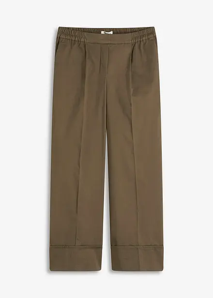 Pantalon à pinces en coton extensible