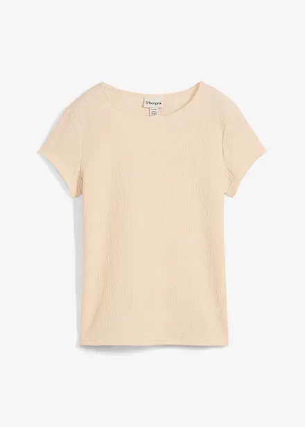 T-Shirt aus strukturiertem Crêpe