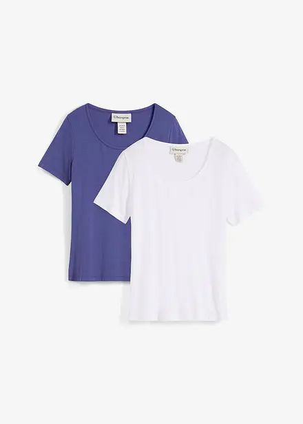 Lot de 2 T-shirts en viscose douce