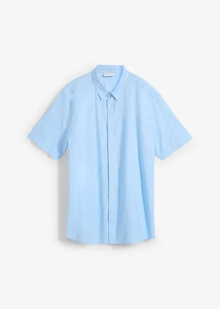 Chemise manches courtes en lin mélangé léger