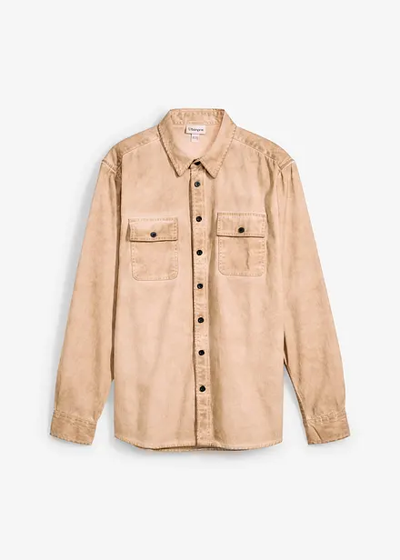 Chemise aspect délavé, 100% coton