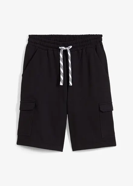 Sweat-Bermuda mit Cargotaschen aus reiner Bio-Baumwolle