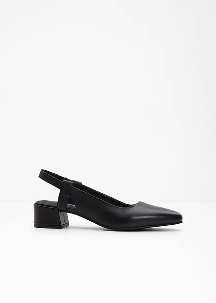 Escarpins slingback en cuir