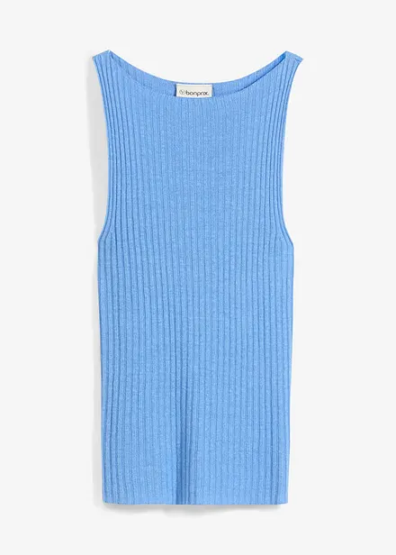 Top ajusté en maille de viscose mélangée
