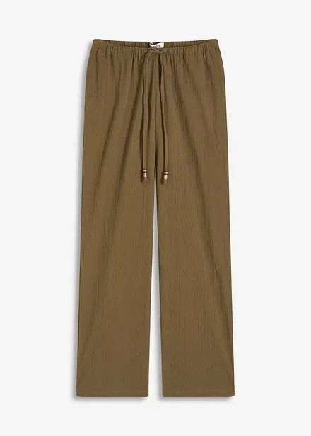 Pantalon large et texturé