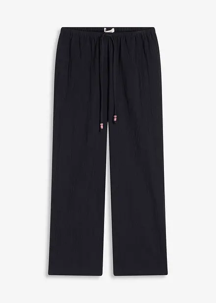 Pantalon large, effet froiss&eacute;