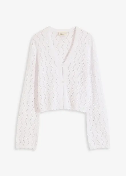 Gilet en maille aspect crochet