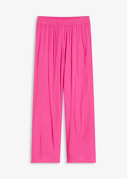 Pantalon taille élastiquée en viscose fluide