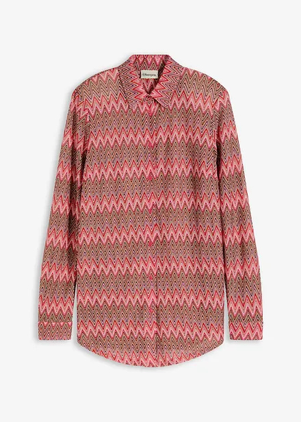 Long chemisier aspect crochet